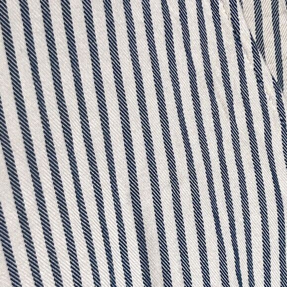 Madewell Novel Tie-Front Top in Stripe Cream Navy Boho Preppy Layering Size XS - Picture 8 of 11